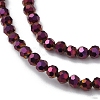 Electroplate Glass Beads Strands LS-EGLA-K015-10B-3