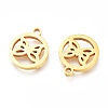Ion Plating(IP) 304 Stainless Steel Charms STAS-A047-11G-2