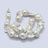Natural Baroque Pearl Keshi Pearl Beads Strands PEAR-K004-15-2