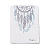 100Pcs Woven Web/Net with Feather Print Paper Jewelry Display Cards AJEW-Z021-01C-1