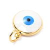 Brass Enamel Pendants ZIRC-J025-71G-B-4