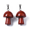 Natural Red Jasper Pendants G-N0325-10E-2