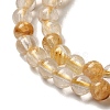 Natural Gold Rutilated Quartz Beads Strands G-B090-A30-03-4