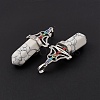 Synthetic Howlite Big Pointed Pendants G-I342-01P-11-4