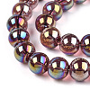 Electroplate Transparent Glass Beads Strands GLAA-T032-T10mm-AB19-3