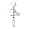 Natural Rose Quartz Keychain KEYC-M022-05H-1