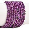 Heated Natural Sugilite Beads Strands G-B193-B01-3mm-2