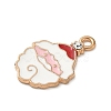 Christmas Themes Alloy Rhinestone Pendants PALLOY-P313-02E-G-2
