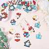 30Pcs 6 Styles Mother's Day Alloy Enamel Pendants ENAM-SZ0003-47-5