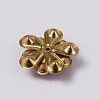 Flower Brass Enamel Cabochon Settings X-KK-K114-DM-G-4