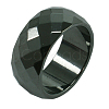 Faceted Hematite Wide Band Ring X-PJR036-1
