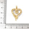 Brass Micro Pave Clear Cubic Zirconia Pendants KK-R221-01G-04-3