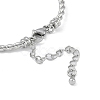 Brass Twisted Chain Bracelet Making KK-U020-14P-3