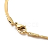 Ion Plating(IP) 304 Stainless Steel Herringbone Chain Necklace for Men Women NJEW-E076-04A-G-3