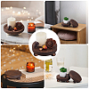 2Pcs Wooden Display Pedestals WOOD-WH20001-18-5