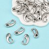 Tarnish Resistant Polished 304 Stainless Steel Keychain Clasp Findings X-STAS-R072-59A-3