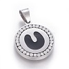 304 Stainless Steel Enamel Pendants STAS-E439-90U-P-1