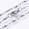 304 Stainless Steel Chain Necklaces STAS-P164-08P-2