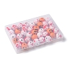 40Pcs 4 Colors Halloween Theme Printed Natural Wooden Beads WOOD-FS0001-03-2