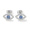 Brass Micro Pave Cubic Zirconia Stud Earrings EJEW-P247-02P-1