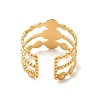 Ion Plating(IP) 304 Stainless Steel Open Cuff Ring Findings STAS-E180-08G-3