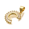 Rack Plating Brass Micro Pave Cubic Zirconia Pendants KK-L226-100G-C-2