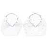 2Pcs 2 Styles Bridal Rhinestones Pearl Mesh Veil Cloth Hair Bands MRMJ-FG0001-16A-1