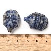 Natural Blue Spot Jasper Carved Hedgehog Statues Ornament DJEW-C019-03B-3