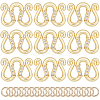 SUNNYCLUE 12Pcs Brass Micro Pave Clear Cubic Zirconia S-Hook Clasps KK-SC0003-42-1