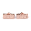 304 Stainless Steel Ribbon Crimp Ends STAS-P249-27A-RG-1