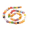 Handmade Millefiori Glass Bead Strands LAMP-J035-8mm-02-3