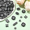 120Pcs 8 Styles Opaque Acrylic Beads MACR-YW0004-69-4