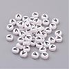Acrylic Horizontal Hole Letter Beads X-PL37C9070-V-1