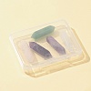 5Pcs 5 Styles Natural Mixed Gemstone Double Terminal Pointed Pendants G-FS0005-57-3