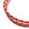 Polyester Cord Braided Necklace Makings MAK-L043-03G-29-2