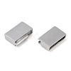 Tarnish Resistant 304 Stainless Steel Magnetic Clasps with Glue-in Ends STAS-G163-60P-01-2
