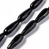 Natural Black Stone Beads Strands G-I328-04-1