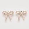 Light Gold Plated Alloy Pendants X-ENAM-T009-40A-1