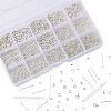 Alloy Lobster Claw Clasps & Iron Bead Tips & Eye Pin & Bead Caps & Spacer Beads & Open Jump Rings Findings Kits FIND-YW0008-89-5
