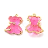 Transparent Resin Crystal Rhinestone Pendants KK-H438-04G-07-2