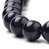 Synthetic Blue Goldstone Beads Strands G-S259-41-8mm-3