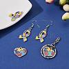 8Pcs 2 Style Enamel Alloy Pendants ENAM-LS0001-09P-7