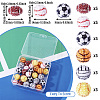 30Pcs 6 Styles Sport Theme Resin Rhinestone Beads RESI-TA0003-97-4