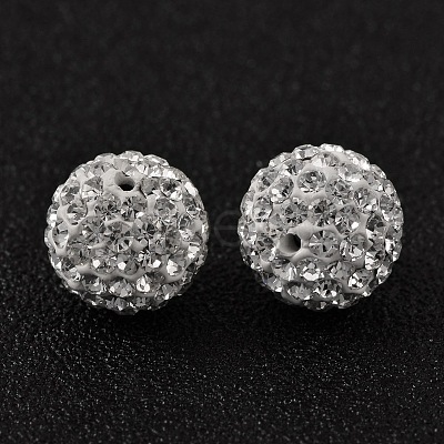 Polymer Clay Rhinestone Beads RB-H258-HD12mm-001-1