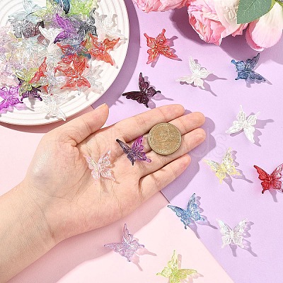 50Pcs Transparent Acrylic Beads PACR-YW0001-57A-1