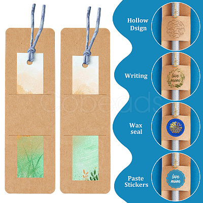 Rectangle Kraft Bookmark Sleeves AJEW-WH0041-42-1