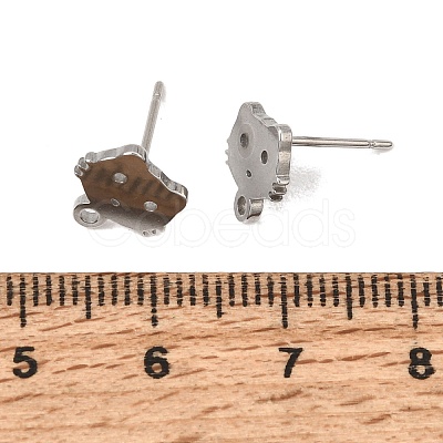 304 Stainless Steel Stud Earring Findings SA-CBAAD0D-11P-1