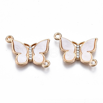 Eco-Friendly Alloy Micro Pave Clear Cubic Zirconia Links Connectors ENAM-Q437-058E-NR-1
