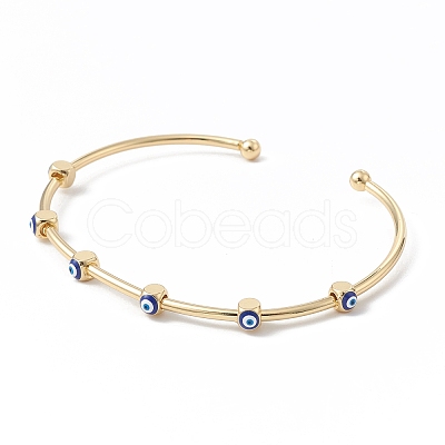 Brass Cuff Bangles BJEW-A134-02G-04-1