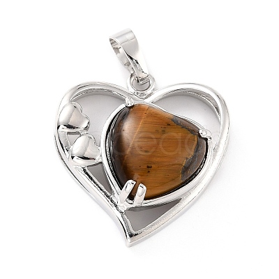 Natural Tiger Eye Pendants G-C236-01C-P-RS-1